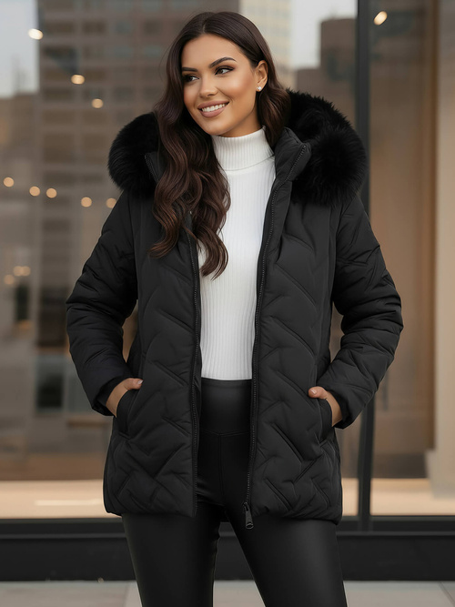 Куртка жіноча чорна OZONEE JS/16M9296/392Z