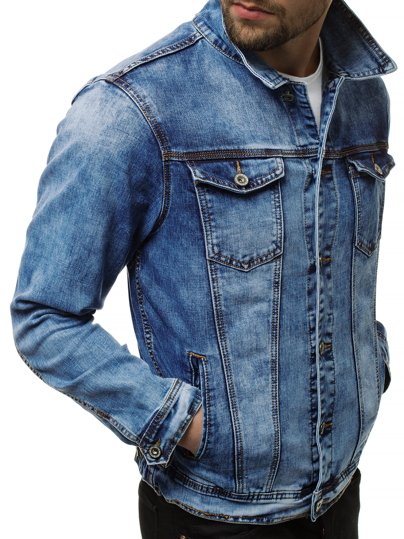 Kurtka męska jeans niebieska OZONEE V/19322