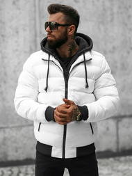 Kurtka zimowa męska pikowana biała OZONEE N/7121