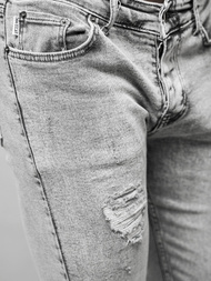 Spodnie jeansowe męskie szare OZONEE O/2358/2