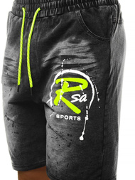 Spodenki męskie jeansowe czarne OZONEE JS/KK1075