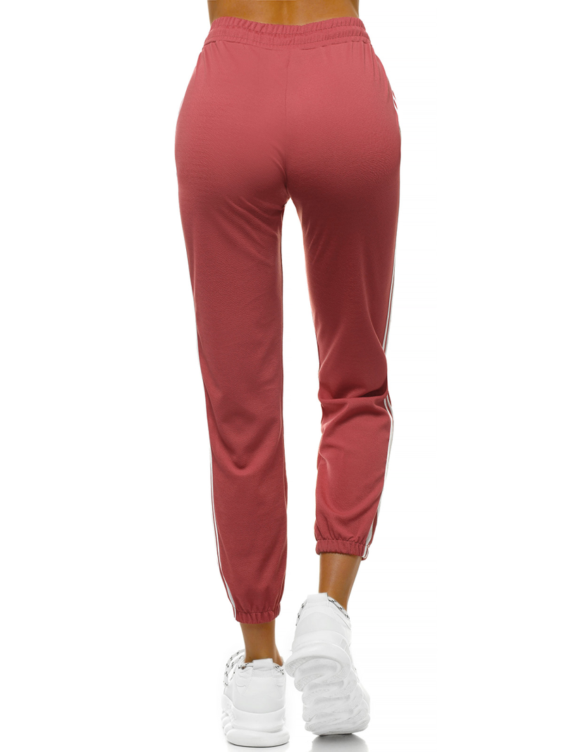 Spodnie dresowe damskie ciemno-różowe OZONEE JS/1020/A17