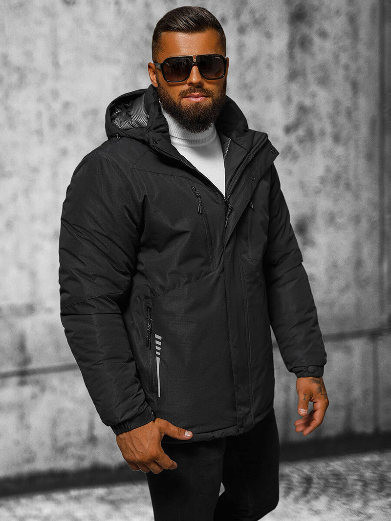 Kurtka męska zimowa czarna OZONEE JS/22M321/392