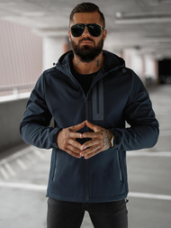 Kurtka softshell męska z kapturem granatowa OZONEE JS/27B6513/25Z