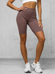 Legginsy krótkie damskie kolarki śliwkowe OZONEE JS/XY24003S