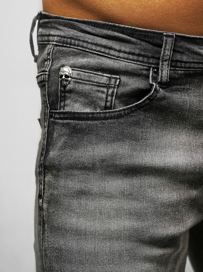 Spodnie jeansowe męskie szare OZONEE NB/MP0019G