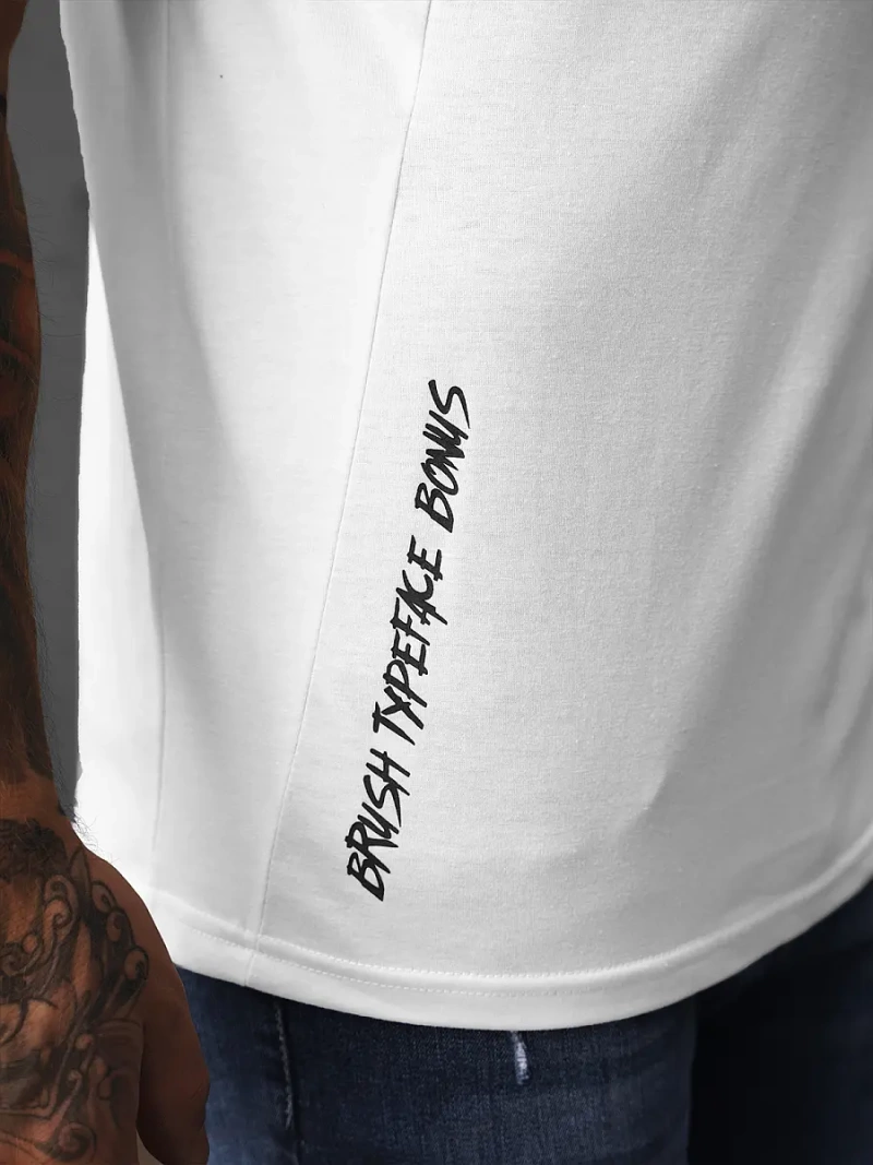 T-Shirt męski biały OZONEE JS/S150/1Z