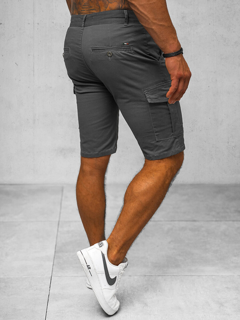 Spodenki męskie chino grafitowe OZONEE NB/MP0188GS