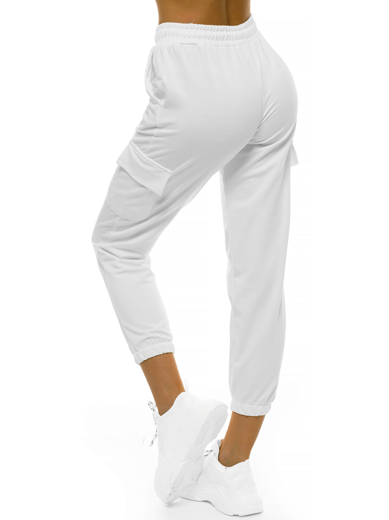 Spodnie dresowe damskie ecru OZONEE O/MB2001/21