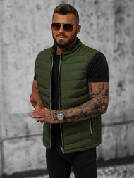 Kamizelka męska pikowana khaki OZONEE N/7133Z