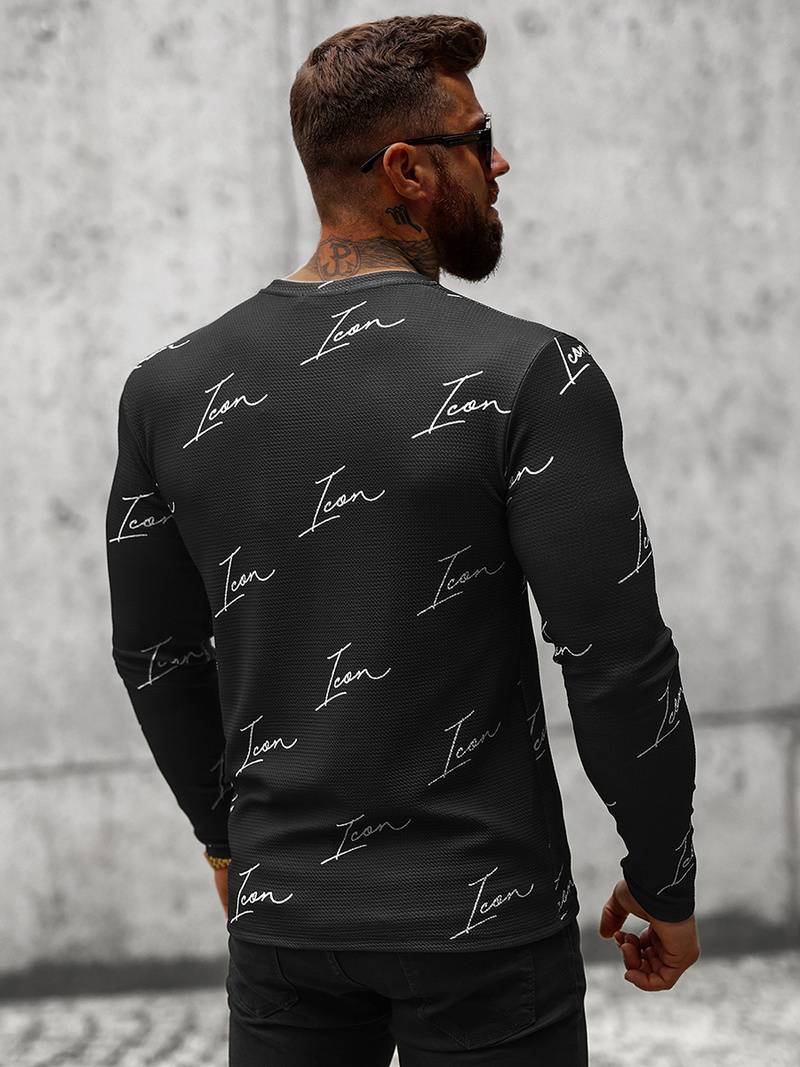 Bluza męska czarna OZONEE O/D7401