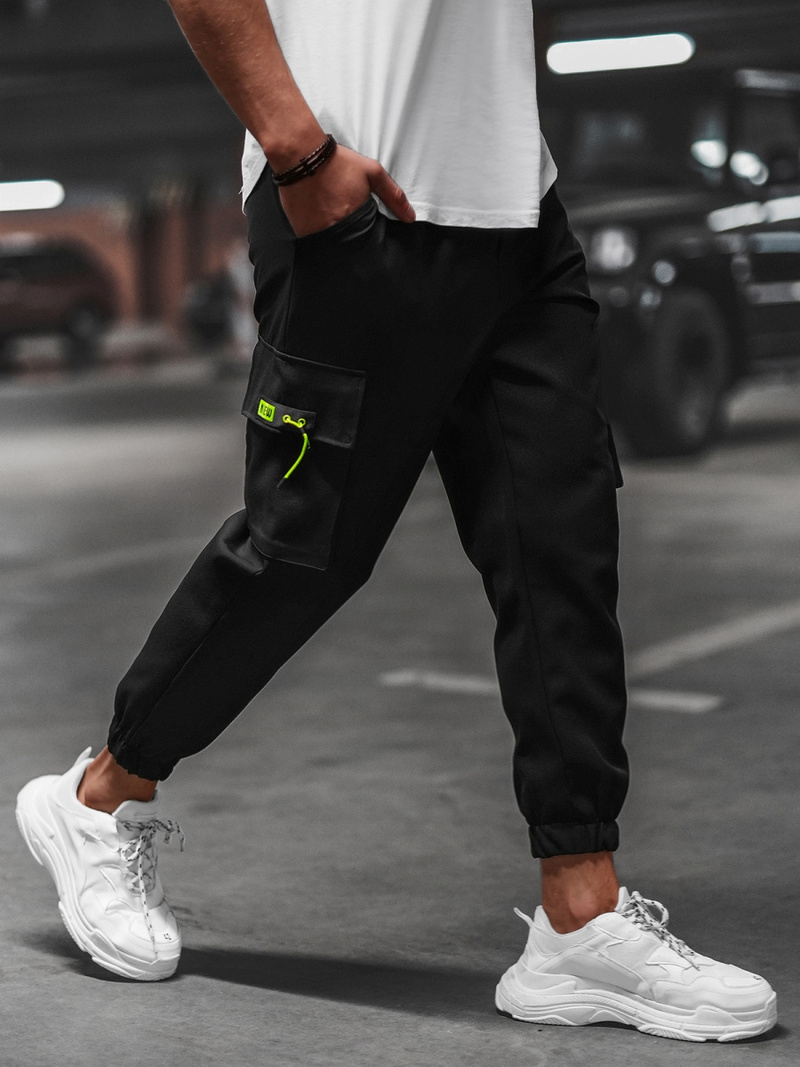 Чоловічі штани джоггери чинос Чорнi OZONEE O/CP150Z