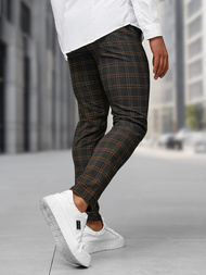 Spodnie męskie chino materiałowe grafitowe OZONEE DJ/5632Z