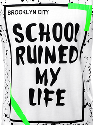 T-Shirt męski biały OZONEE JS/KS1978