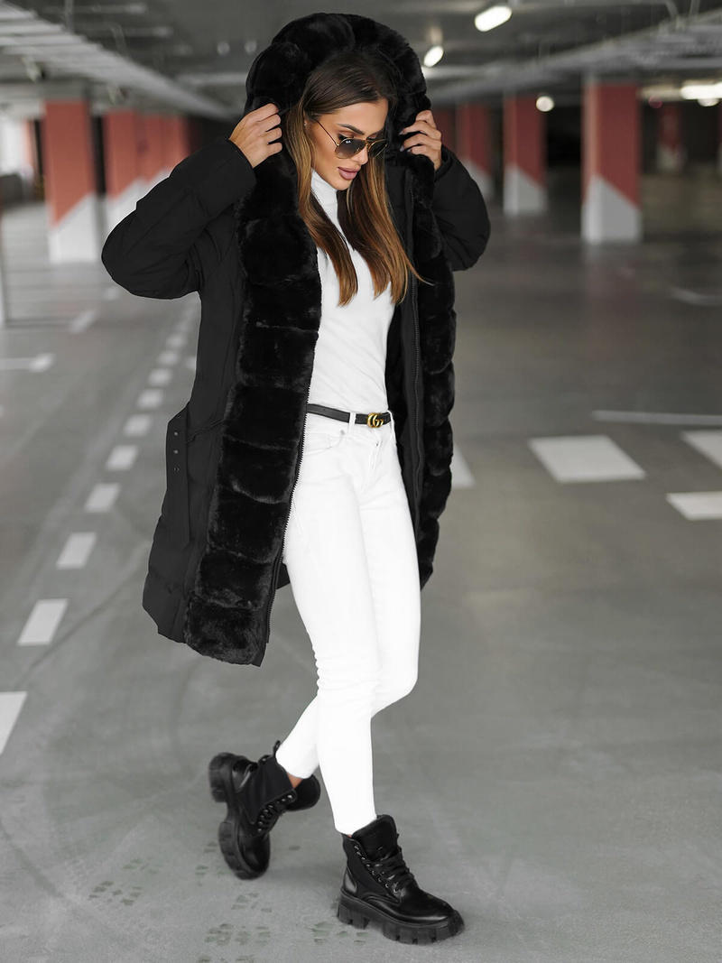 Куртка жіноча чорна OZONEE JS/5M3158/392Z