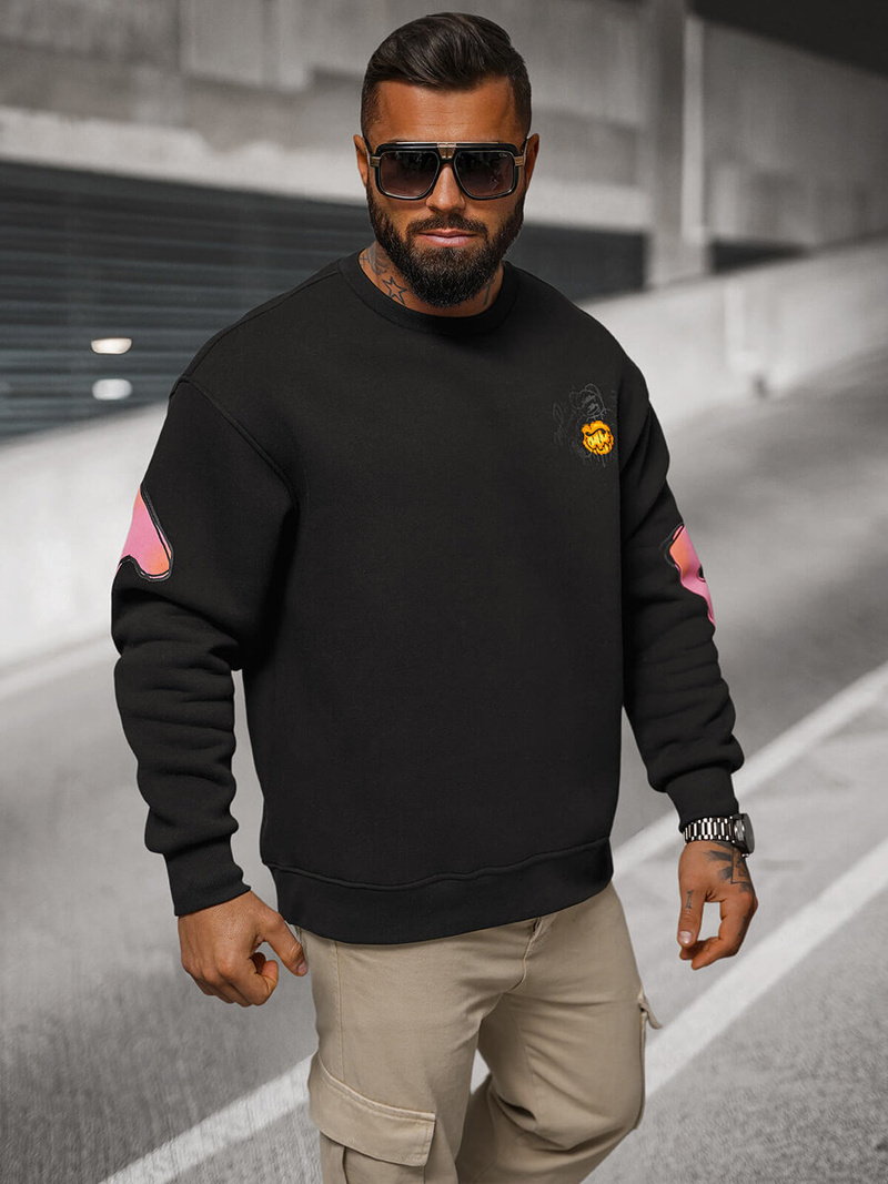 Толстовка чорна OZONEE O/SWE23041