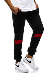 Spodnie dresowe męskie czarne OZONEE JS/JZ11016