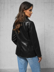 Kurtka skórzana damska czarna OZONEE JS/11Z8121