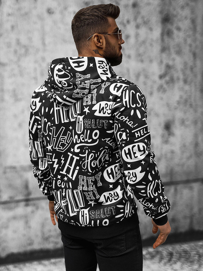 Толстовка чоловіча чорна OZONEE JS/8B1150/1