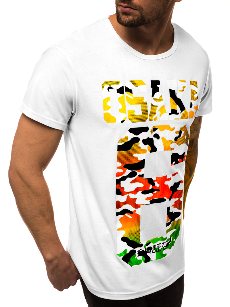 T-Shirt męski biały OZONEE JS/KS1958