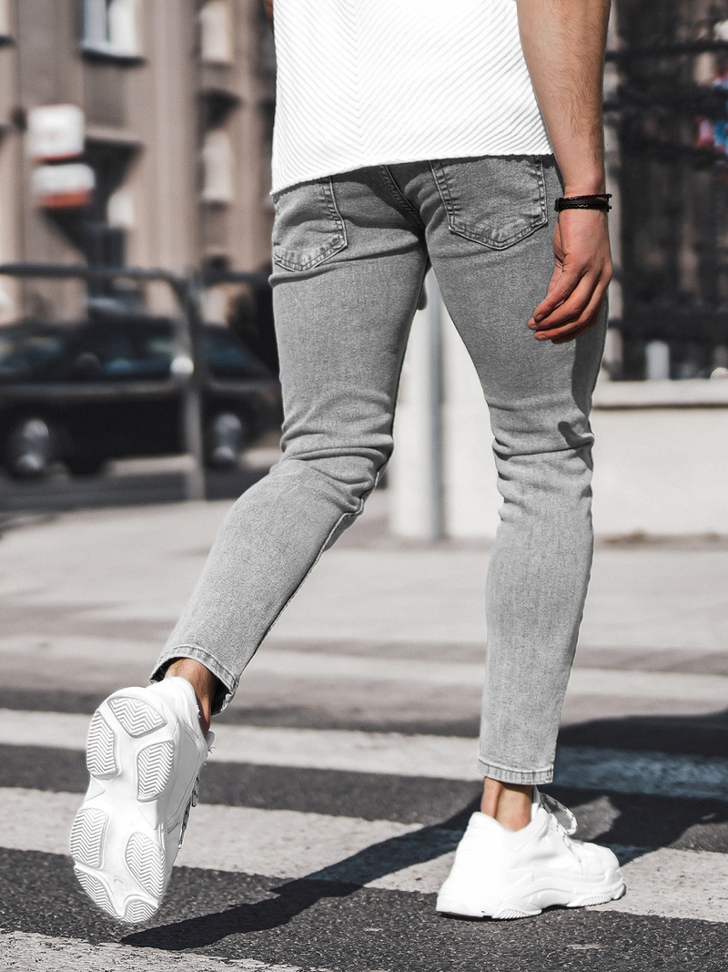 Spodnie jeansowe męskie grafitowe OZONEE DO/2446