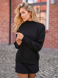 Sweter damski czarny OZONEE JS/53B5201/3