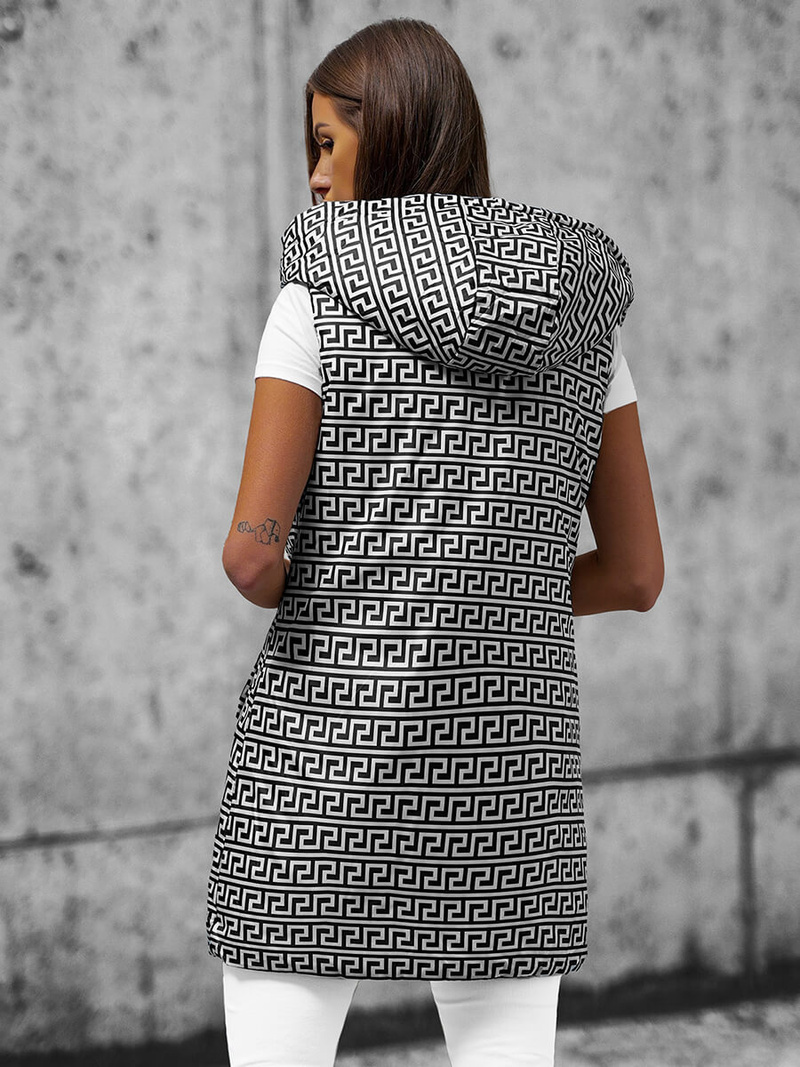 Стьобаний жіночий жилет чорний OZONEE JS/16M9066/392