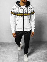 Спортивний костюм чоловічій Бiло-Чорний OZONEE O/HM685Z