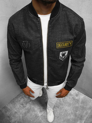 Kurtka męska jeansowa czarna OZONEE NB/MJ509N