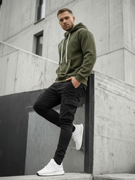 Bluza z kapturem męska khaki OZONEE O/G3065