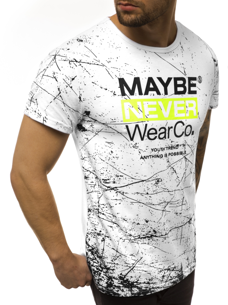 T-Shirt męski biały OZONEE JS/SS10915