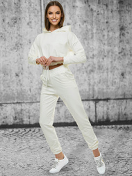 Komplet dresowy dwuczęściowy ecru OZONEE O/12108