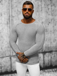 Светр чоловічій ciрий OZONEE L/1442Z