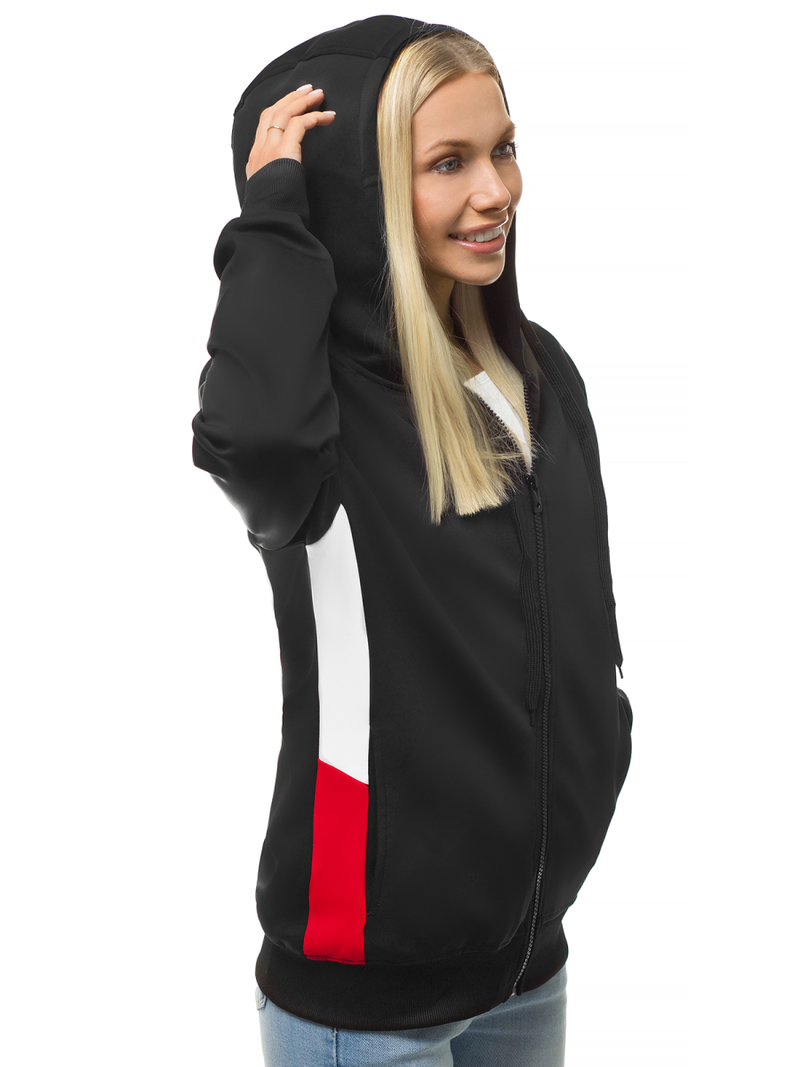 Жіноча Толстовка Чорна OZONEE JS/JK88123/3