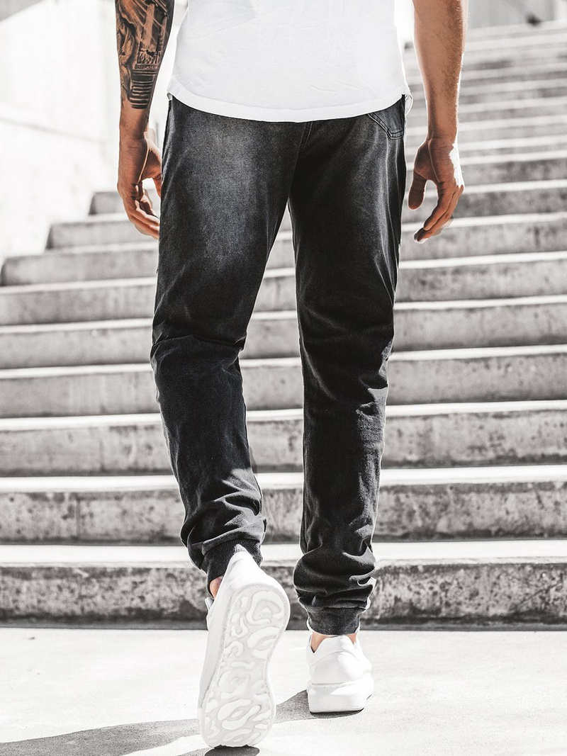 Spodnie męskie jogger czarne OZONEE JS/KK1023