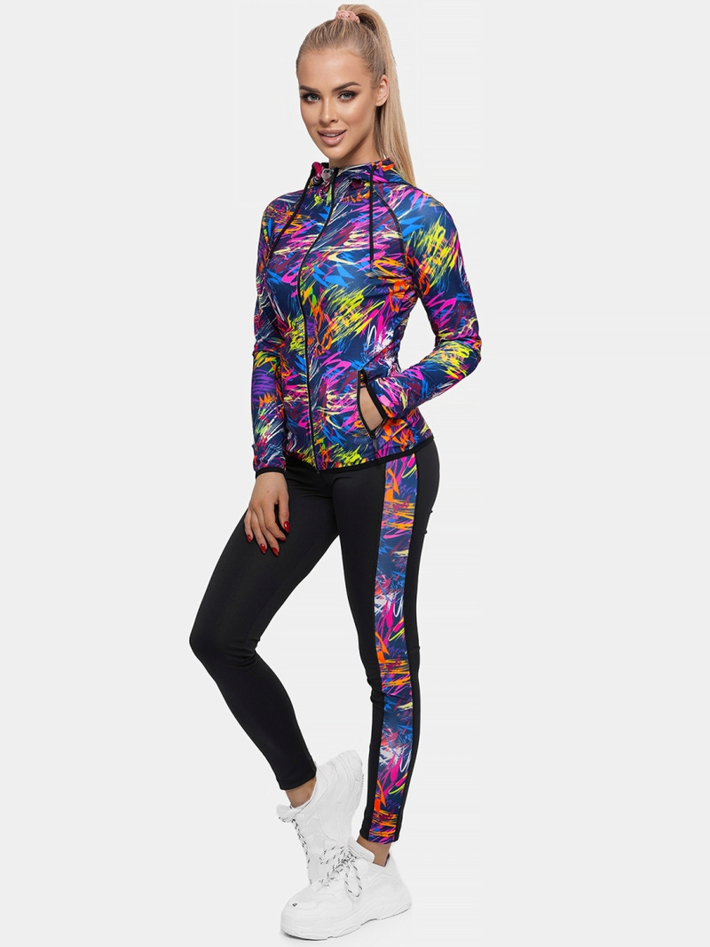 Komplet sportowy damski dwuczęściowy kolorowy OZONEE O/02704