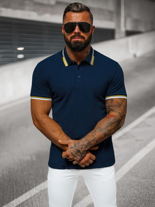 Футболка Поло Чоловіча Tемно-Cиня OZONEE O/DA736