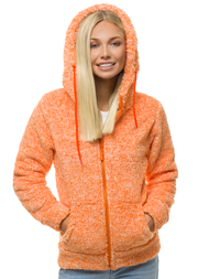 Bluza damska rozpinana z kapturem pomarańczowa OZONEE JS/HH010/48