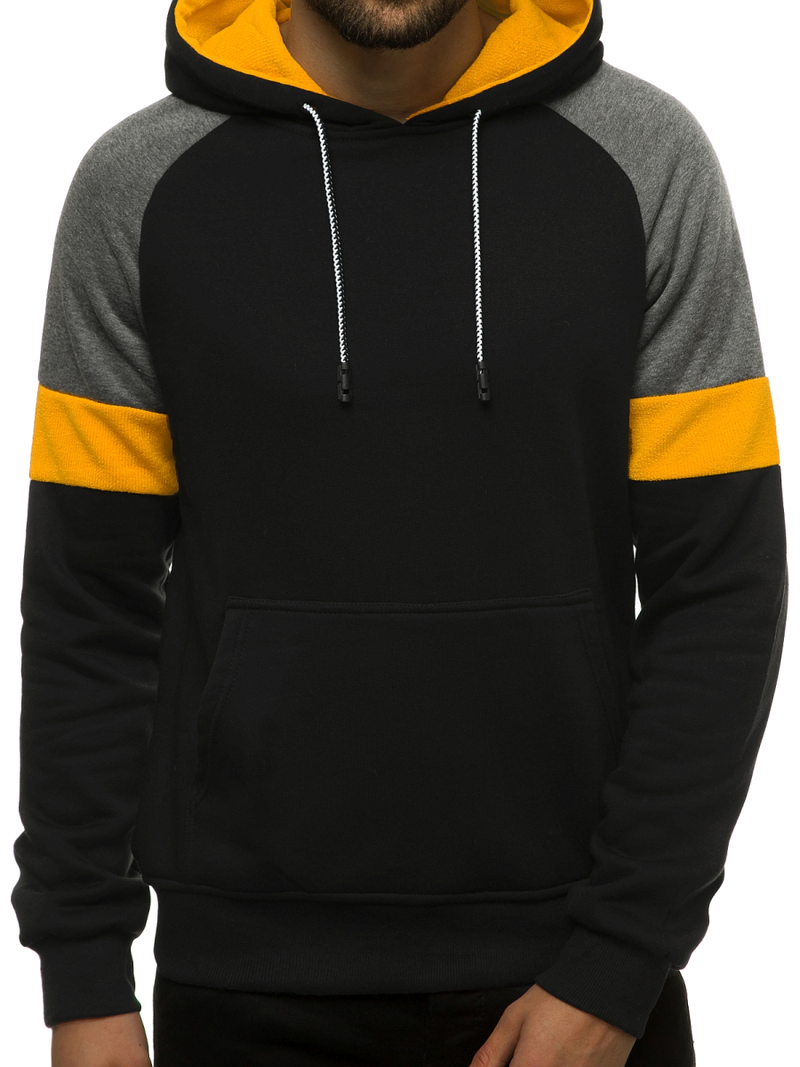 Bluza z kapturem męska czarna OZONEE JS/KS2236