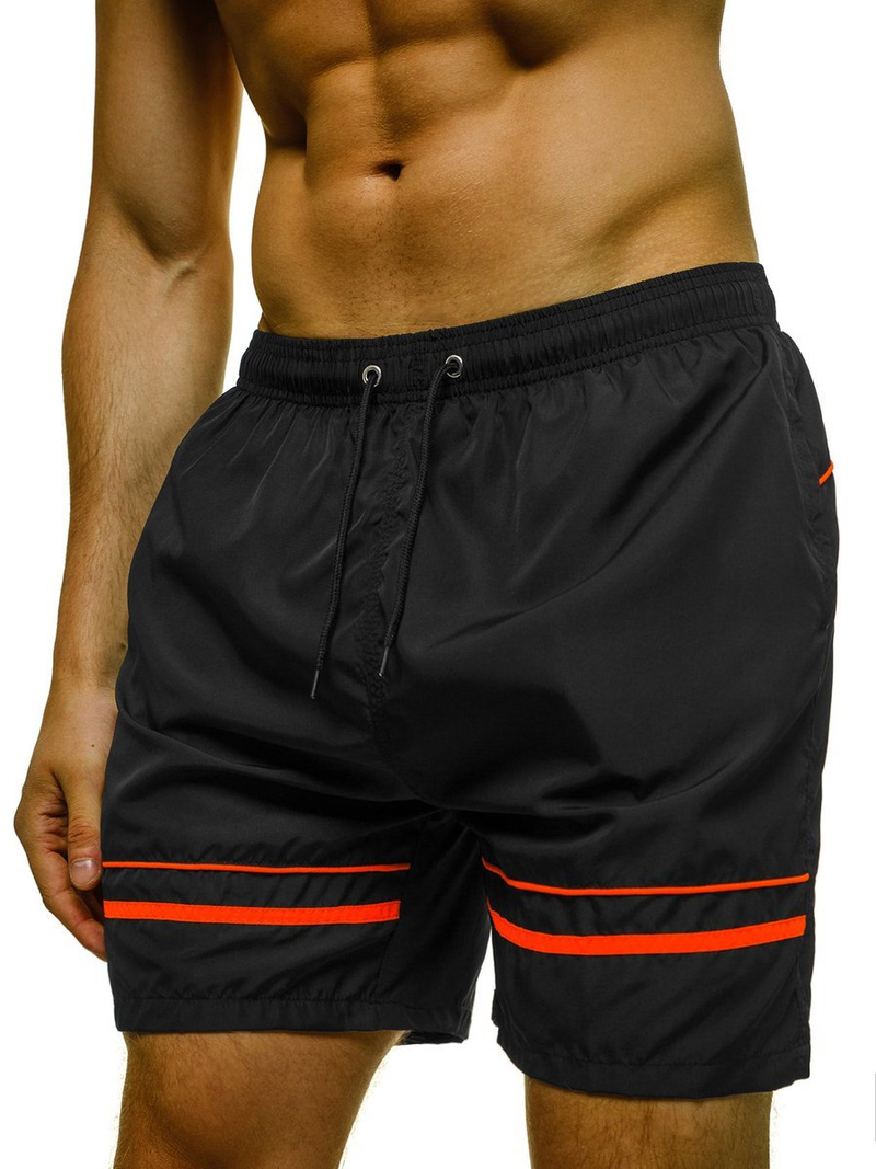 Шорти чоловічі чорно-оранжевий OZONEE O/YW07007/1/48