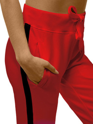 Spodnie dresowe damskie czerwone OZONEE JS/JK88115/18
