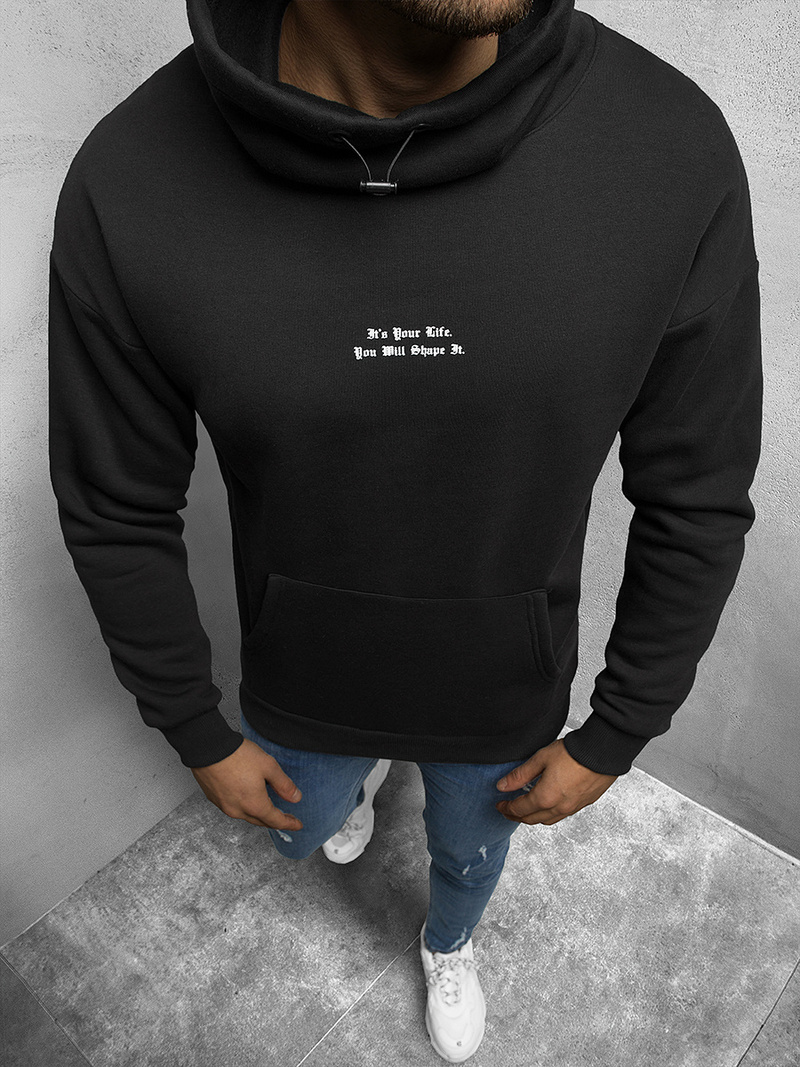 Bluza męska oversize czarna OZONEE B/20402106Z