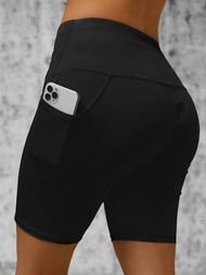 Legginsy krótkie damskie kolarki czarne OZONEE O/YY9232A