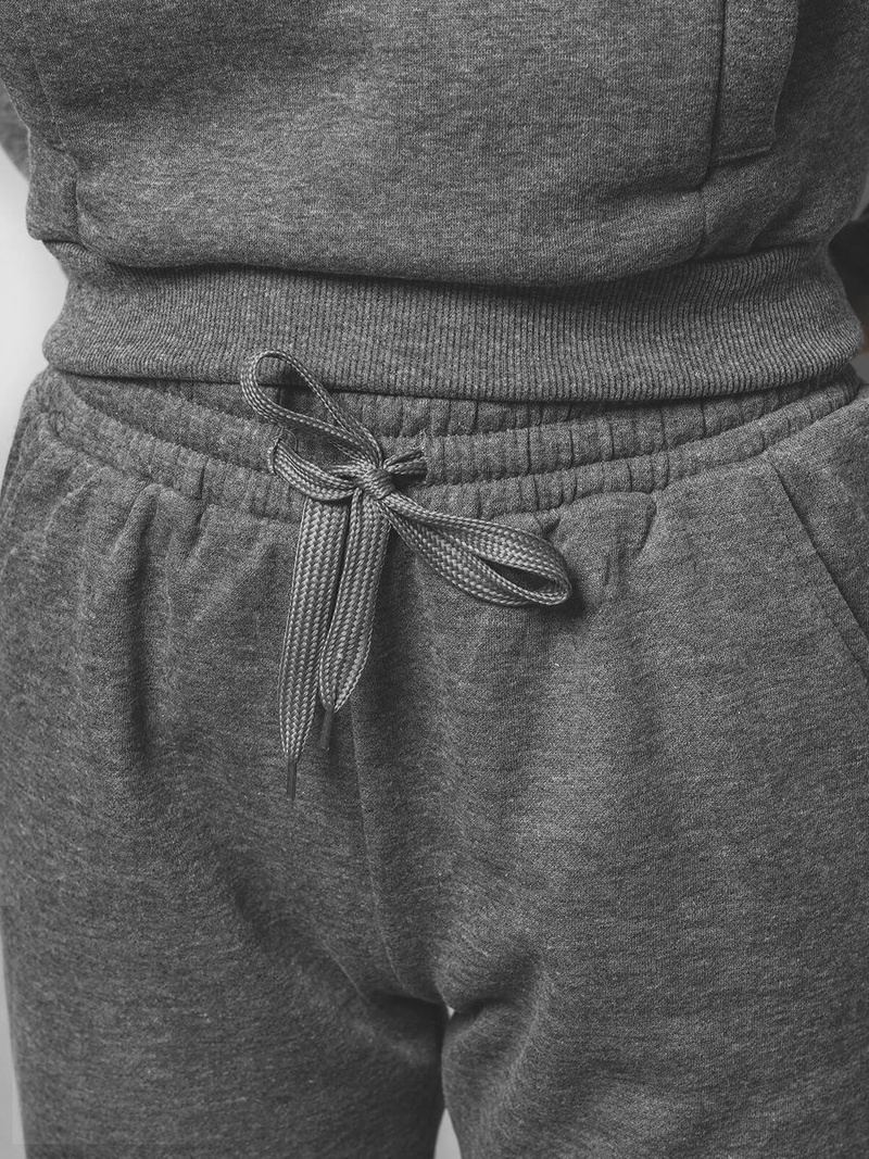 Komplet dresowy dwuczęściowy damski grafitowy OZONEE JS/8C70/5