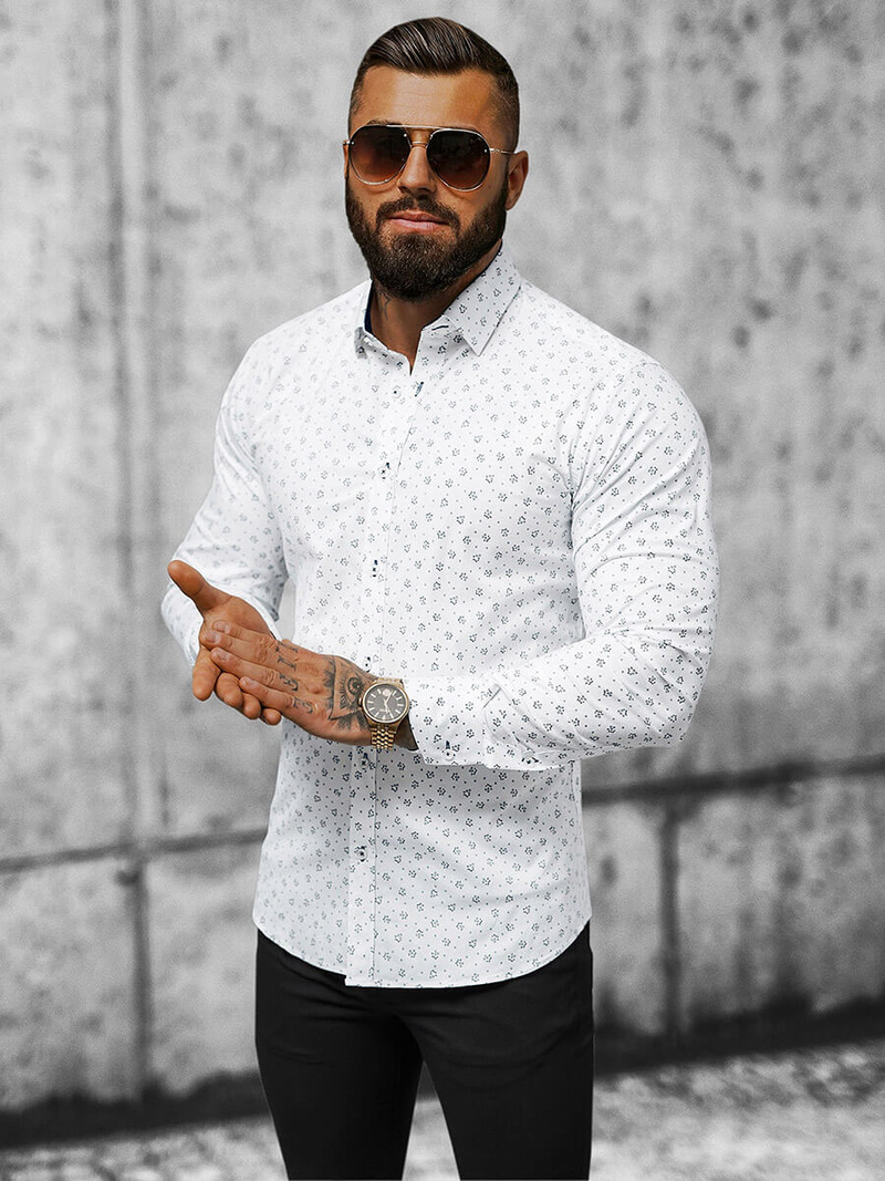 Koszula męska biała OZONEE O/V10