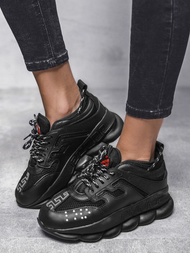 Sneakersy damskie czarne OZONEE G/2021