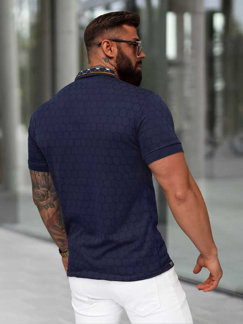 Koszulka męska polo granatowa OZONEE O/QQ921