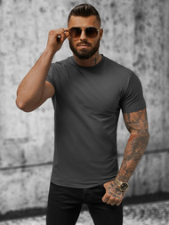 T-shirt męski slim fit grafitowy OZONEE NB/MT3001