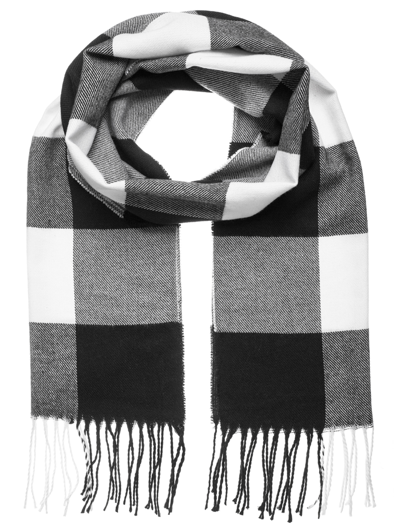 Чоловічий шарф Чорно-Бiлий OZONEE JS/YW08046/1