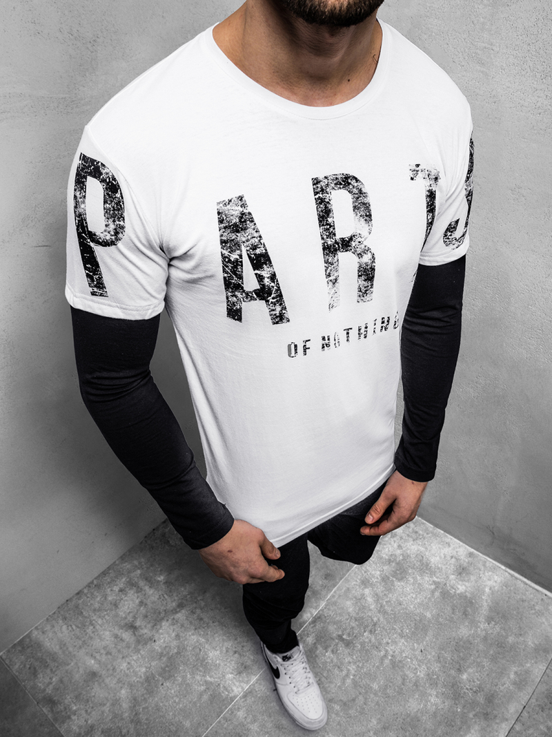 Футболка з довгим рукавом чоловіча Бiла OZONEE O/1292Z